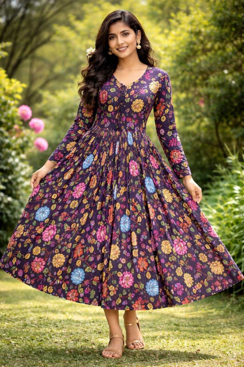 YNF Wholesale Cotton Midi Dresses KESH505 Mul | Surat Manufacturer