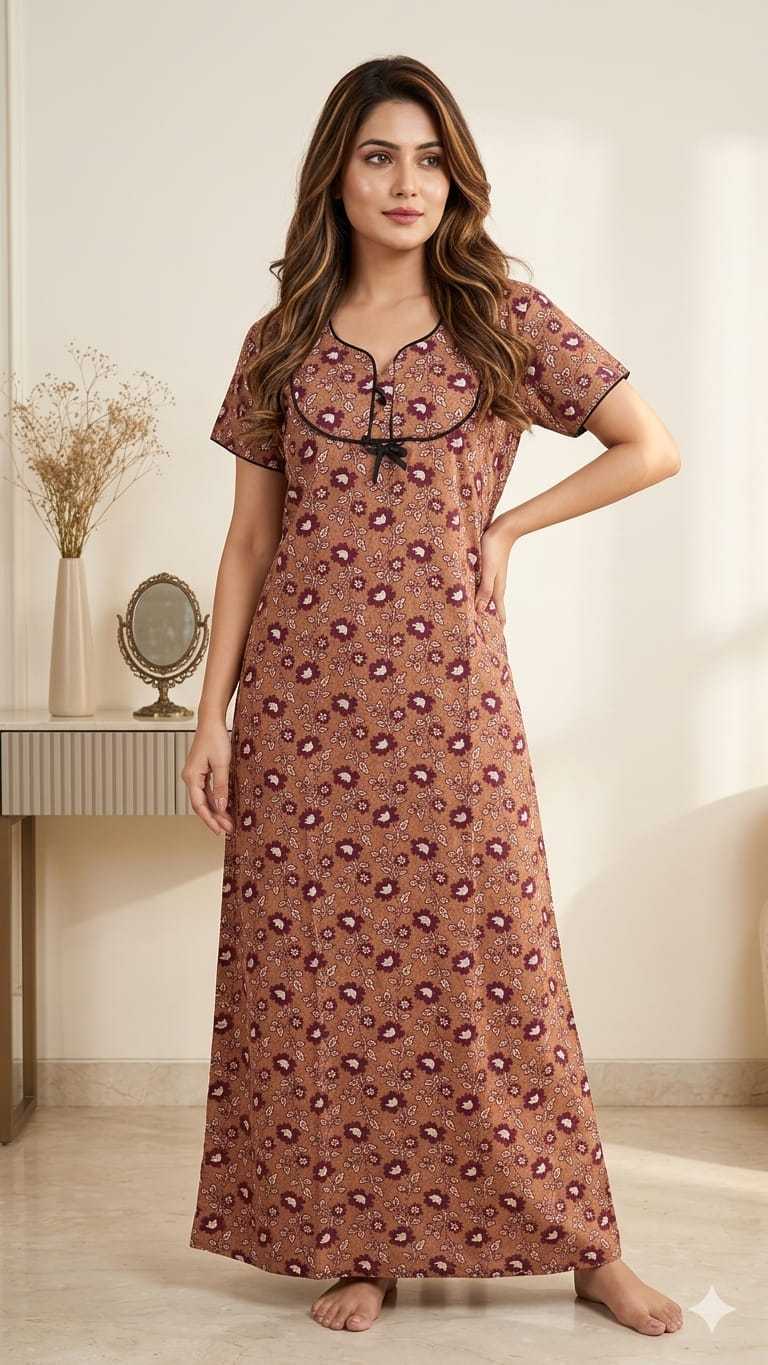 YNF Wholesale Cotton Night Wear KESH585 cotton night gown | Surat Manufacturer