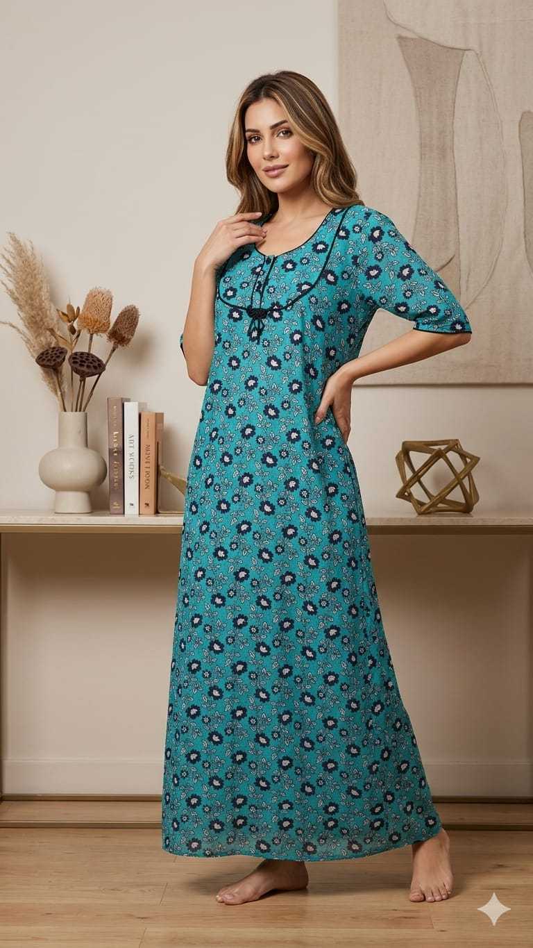YNF Wholesale Cotton Night Wear KESH585 cotton night gown | Surat Manufacturer