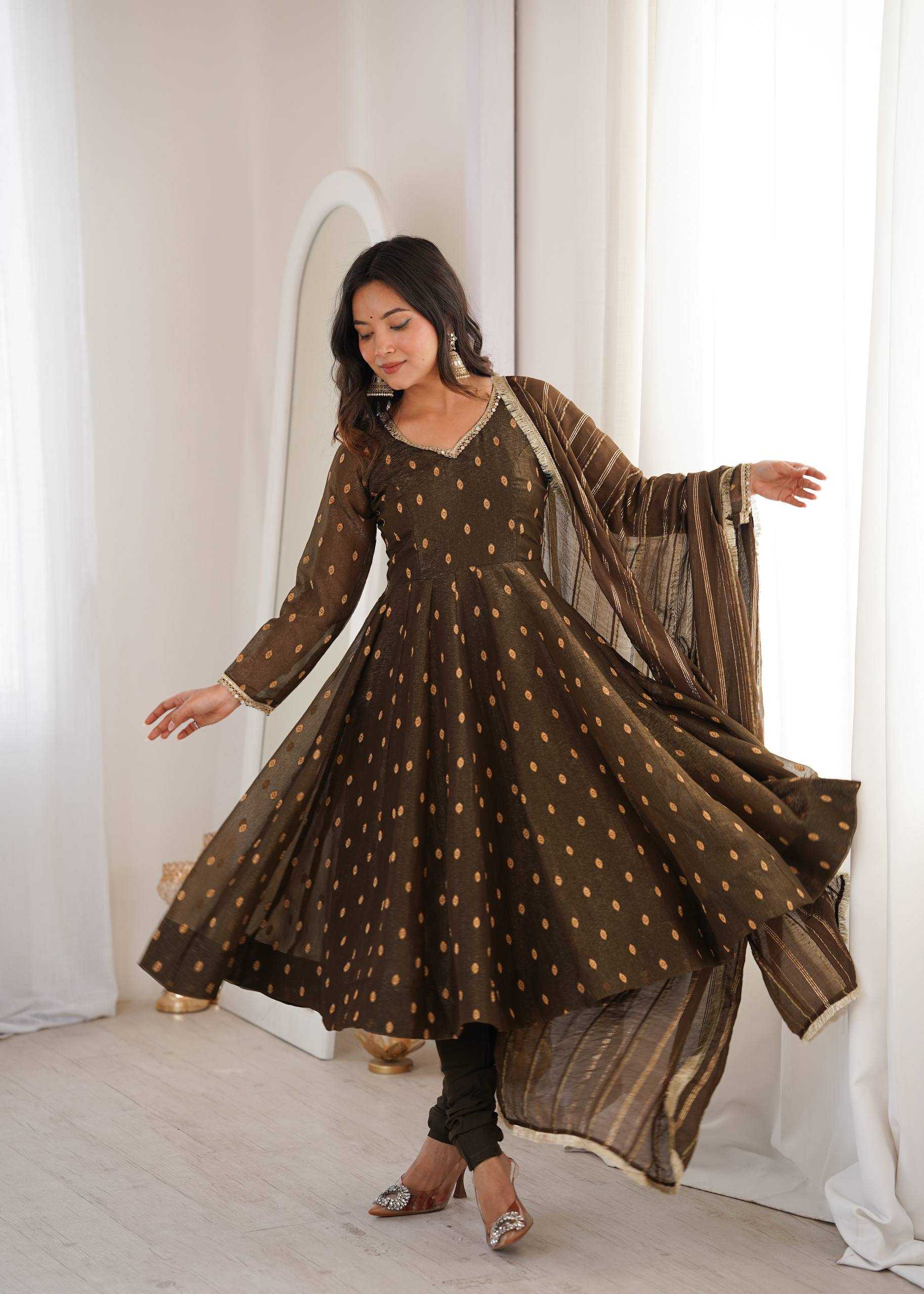 YNF Wholesale Crunchi Anarkali Gown KESH499 5021 | Surat Manufacturer