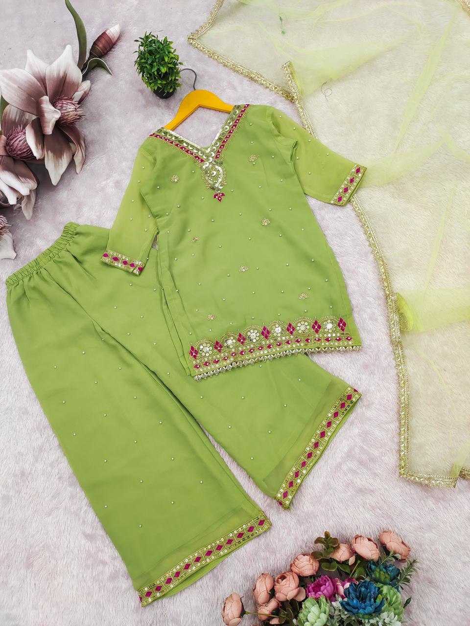 YNF Wholesale Faux Georgette Kids Sharara KESH703 TOP | Surat Manufacturer