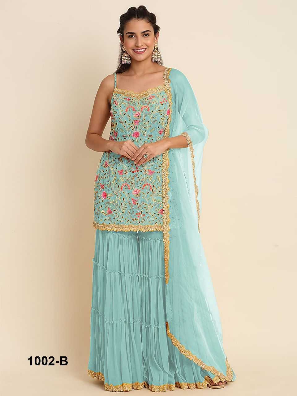 YNF Wholesale Faux Georgette Palazzo Suit KESH745 1002 | Surat Manufacturer