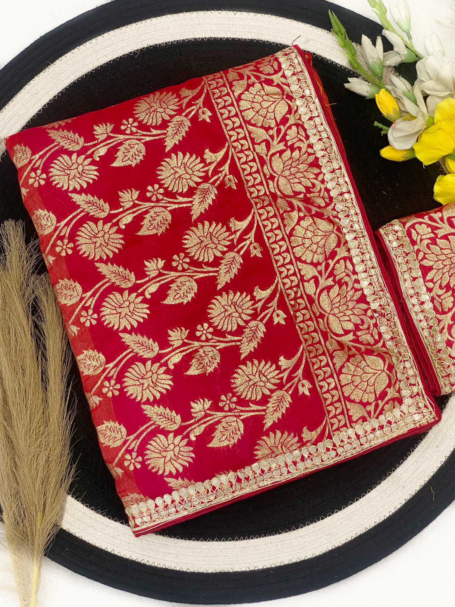 YNF Wholesale Gajji Silk Gajji Modal Sarees KESH649 patta pallu | Surat Manufacturer