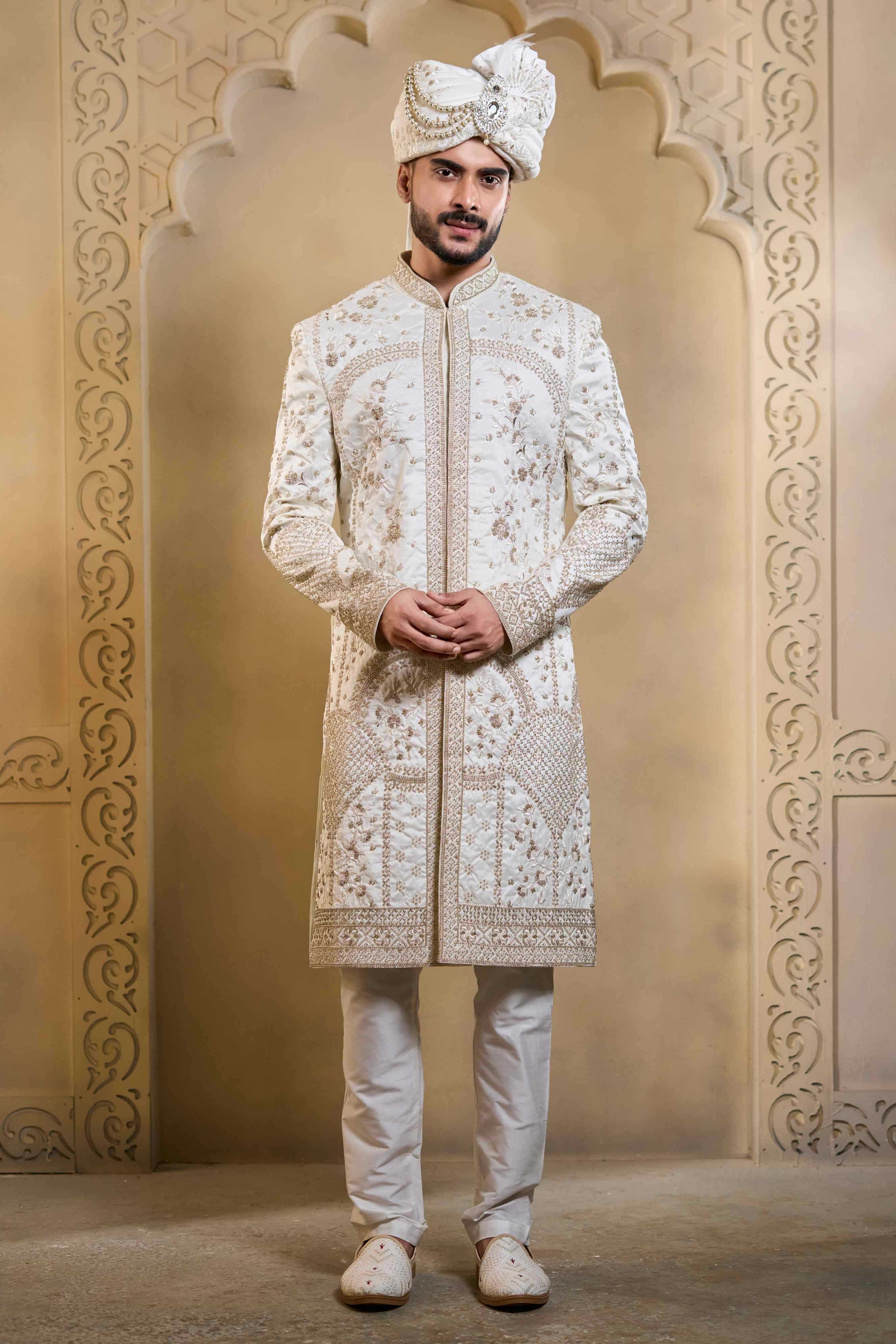YNF Wholesale Heavy Silk Wedding Sherwani RIN223 5090 - 5108 | Surat Manufacturer