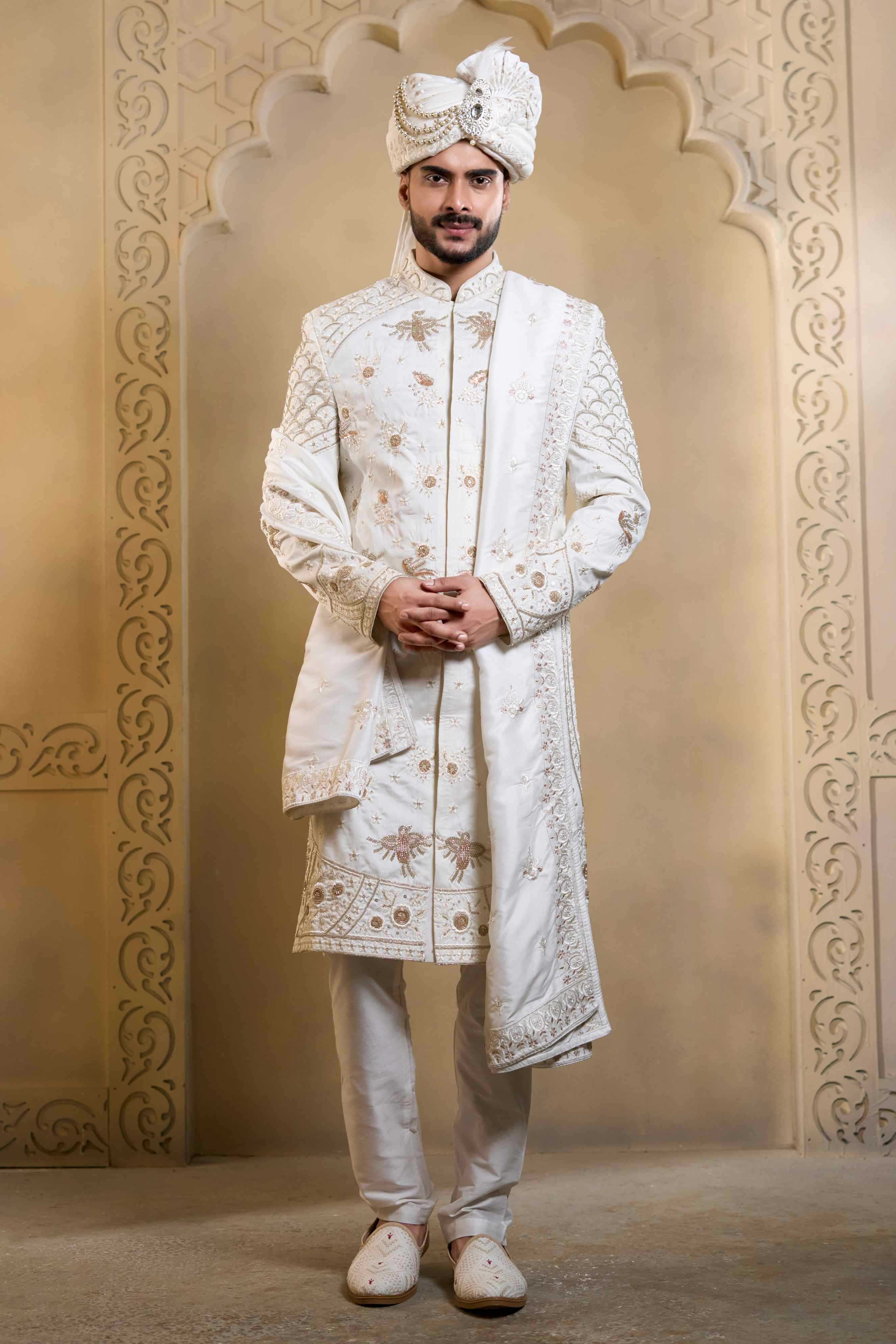 YNF Wholesale Heavy Silk Wedding Sherwani RIN223 5090 - 5108 | Surat Manufacturer