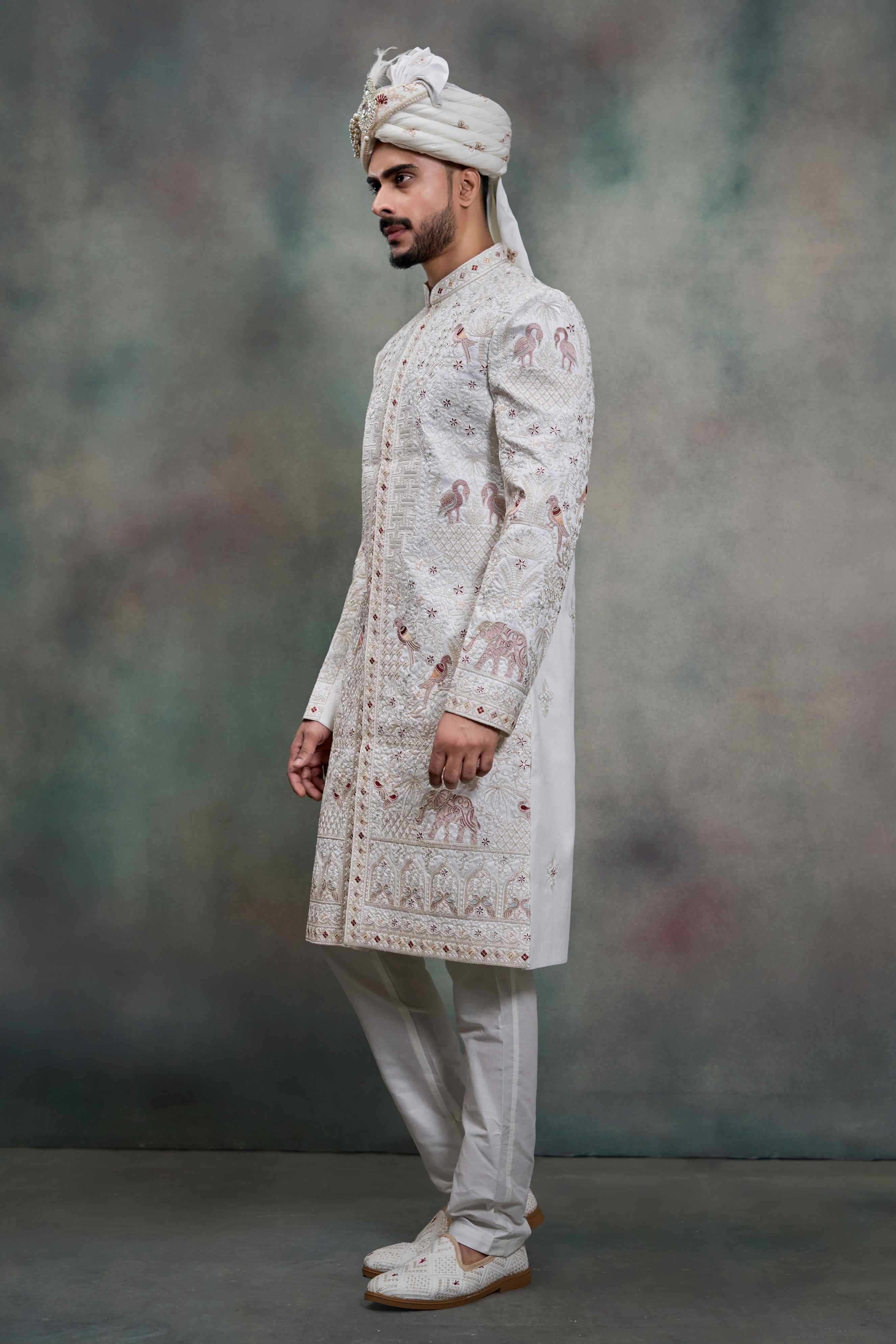 YNF Wholesale Heavy Silk Wedding Sherwani RIN223 5090 - 5108 | Surat Manufacturer