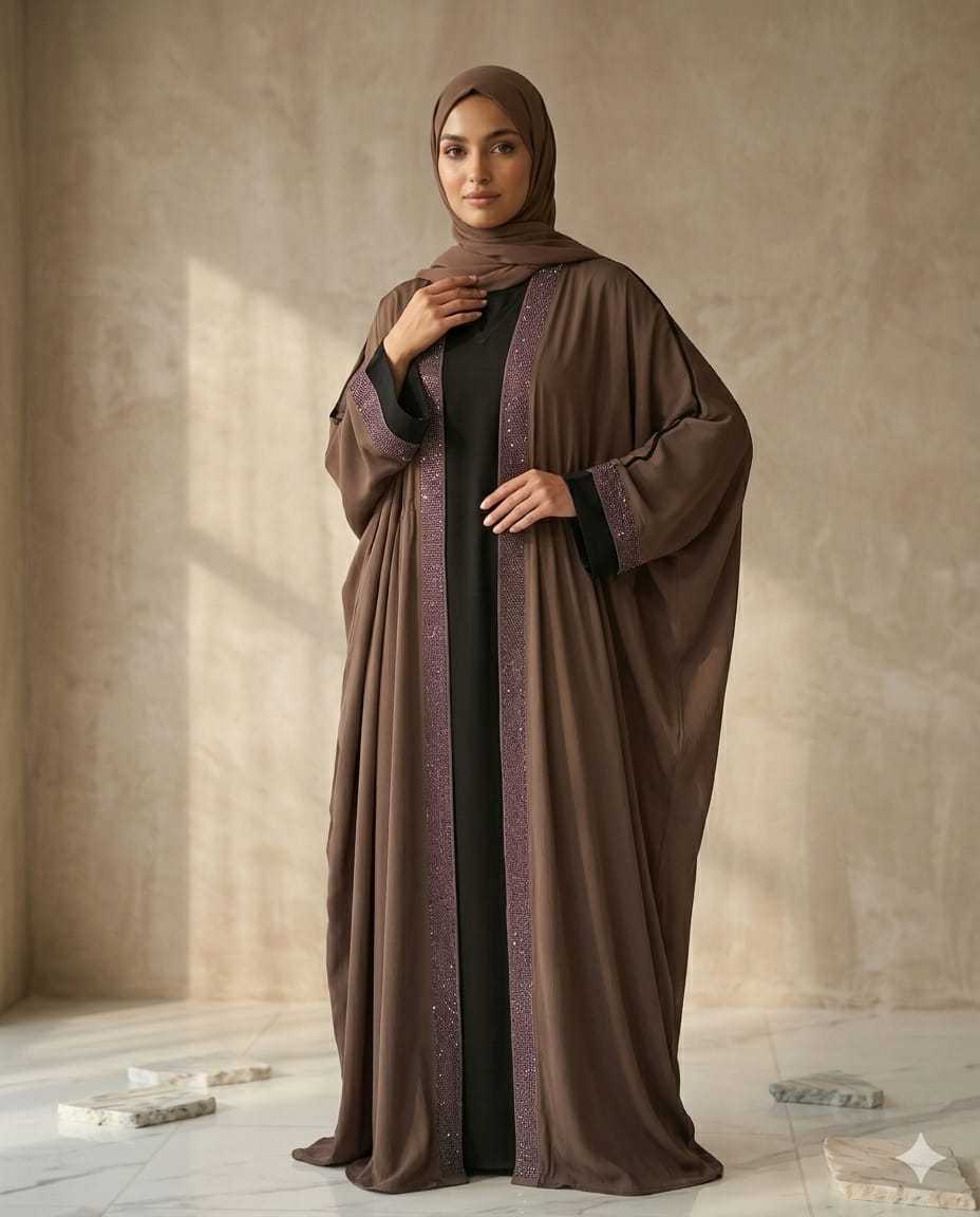 YNF Wholesale Imported Abaya KESH128 101 | Surat Manufacturer
