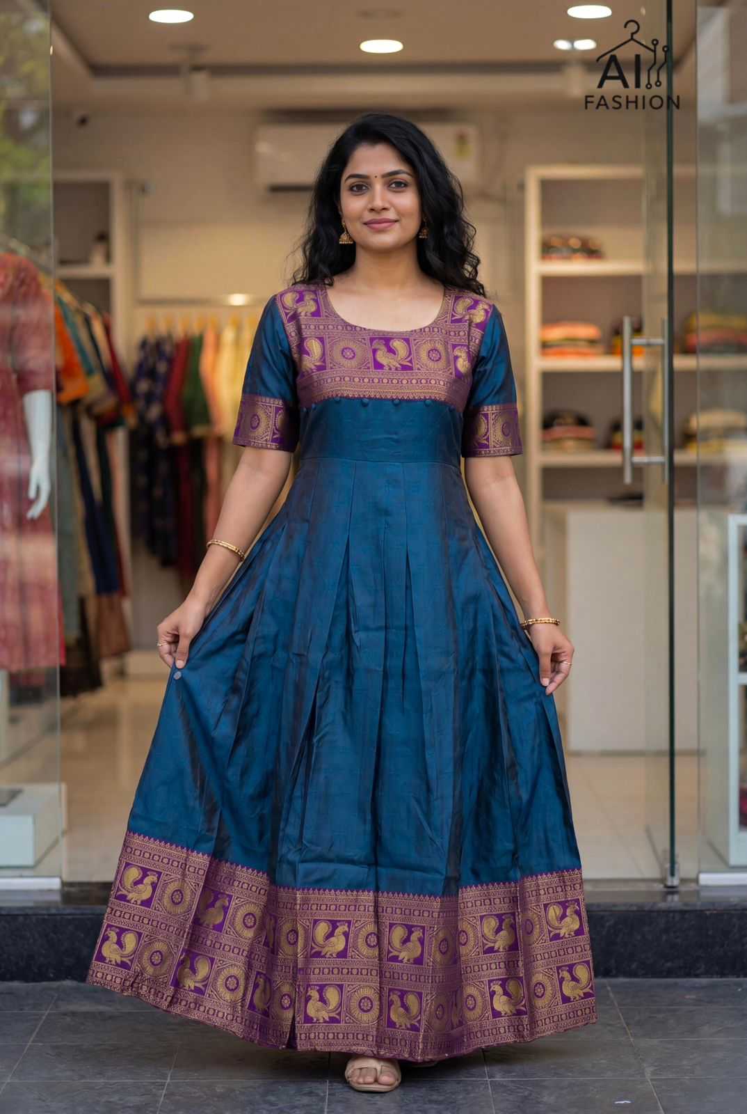 YNF Wholesale Lichi Silk Party Wear Gowns KESH481 Kalyani | Surat Manufacturer