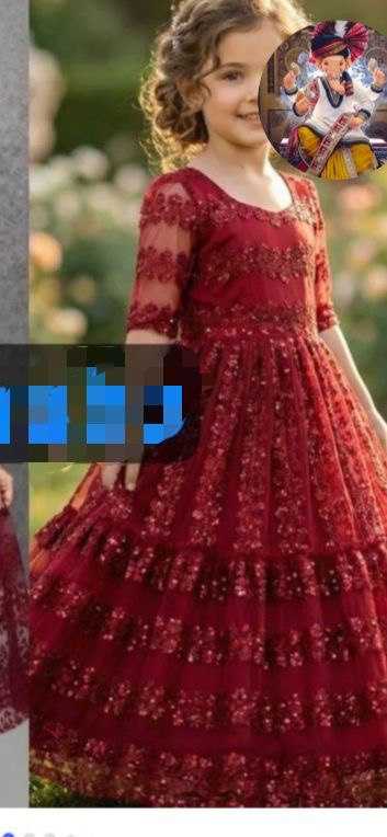 YNF Wholesale Net Kids Gown KESH703 Dauter | Surat Manufacturer