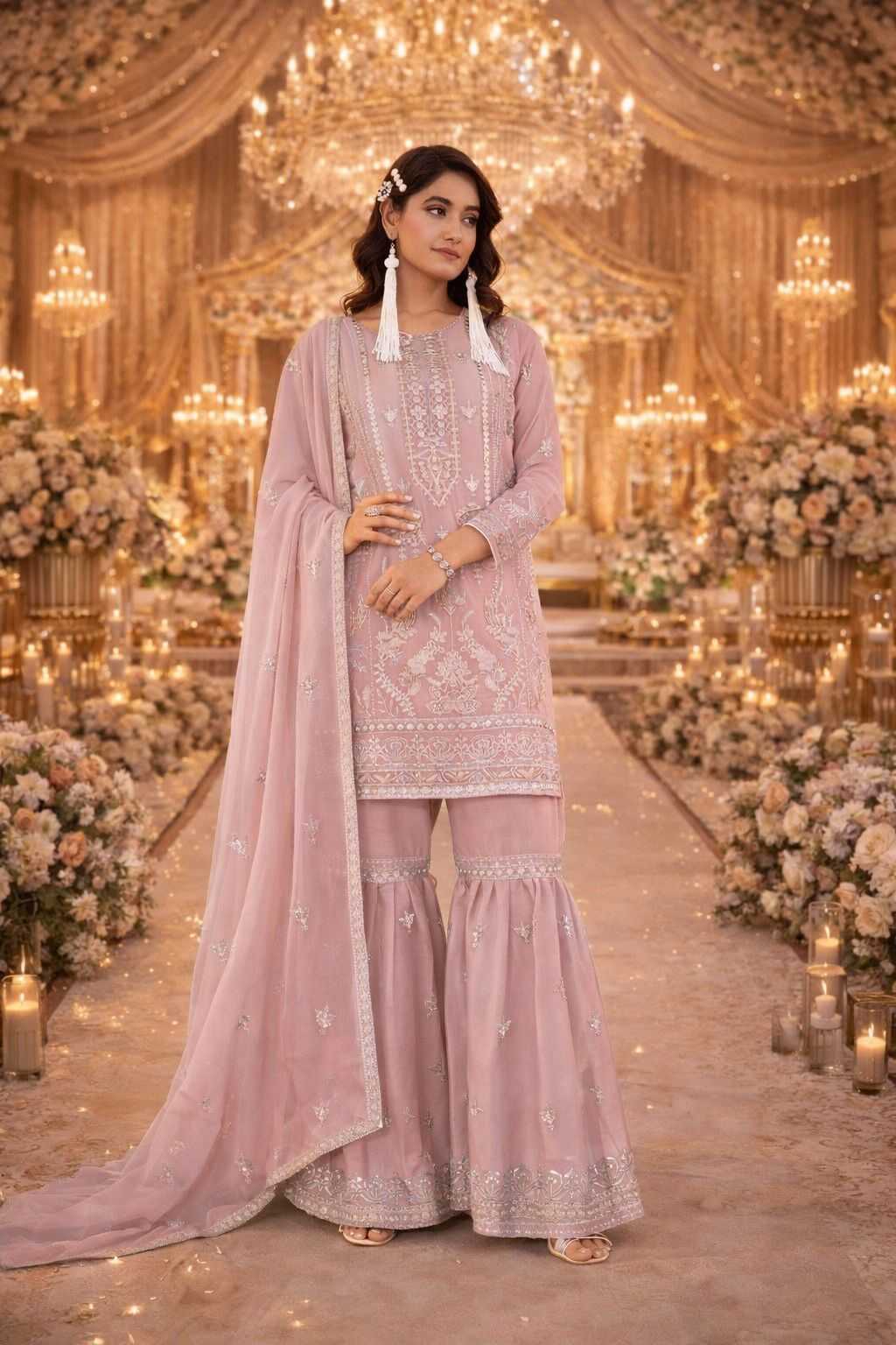 YNF Wholesale Nylon Palazzo Suit KESH745 1316 | Surat Manufacturer