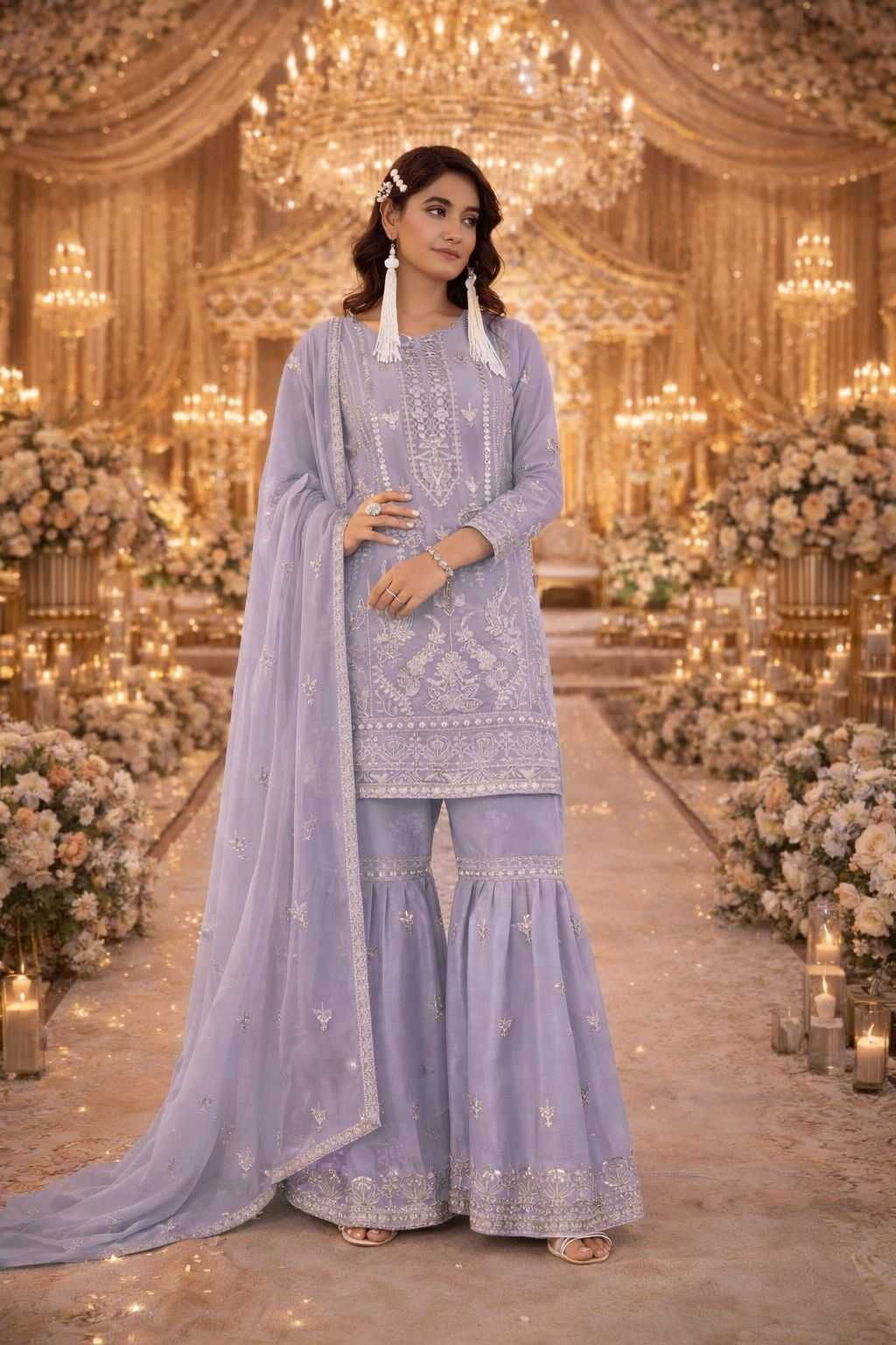 YNF Wholesale Nylon Palazzo Suit KESH745 1316 | Surat Manufacturer