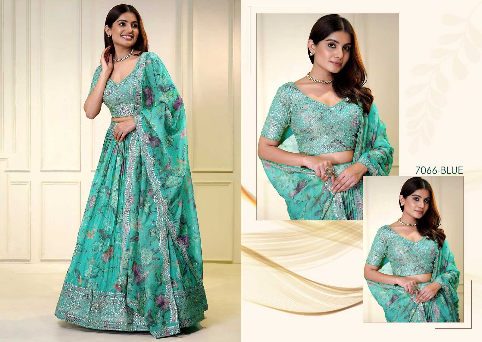 YNF Wholesale Organza Printed Lehenga KESH113 Zeel Vol-31 7066 | Surat Manufacturer