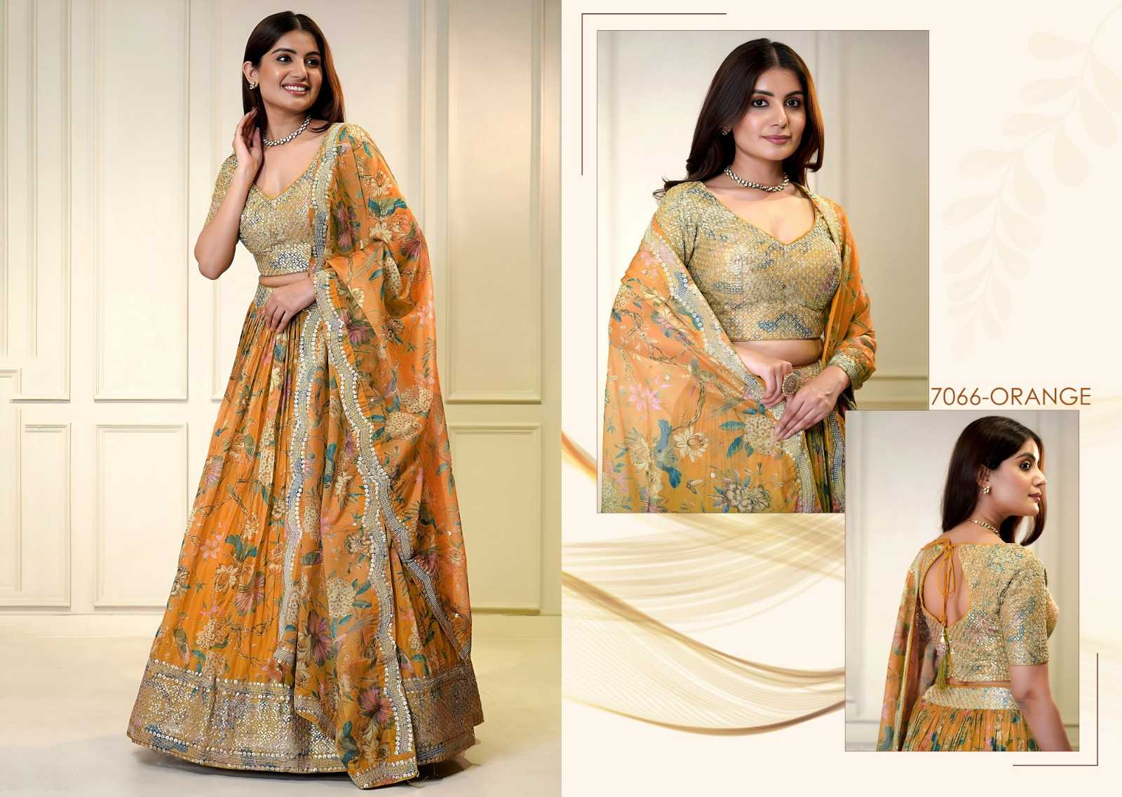 YNF Wholesale Organza Printed Lehenga KESH113 Zeel Vol-31 7066 | Surat Manufacturer