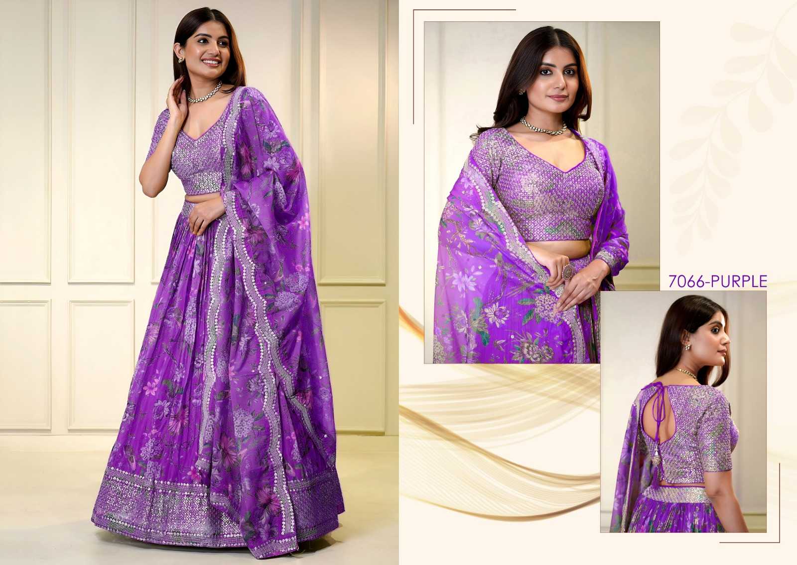 YNF Wholesale Organza Printed Lehenga KESH113 Zeel Vol-31 7066 | Surat Manufacturer