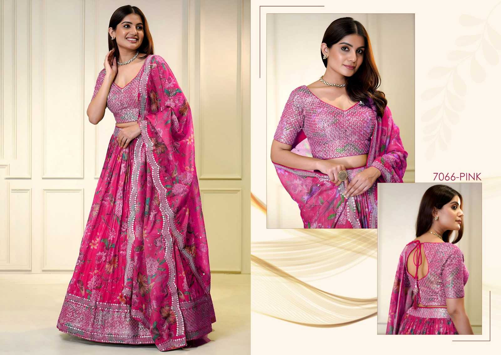 YNF Wholesale Organza Printed Lehenga KESH113 Zeel Vol-31 7066 | Surat Manufacturer