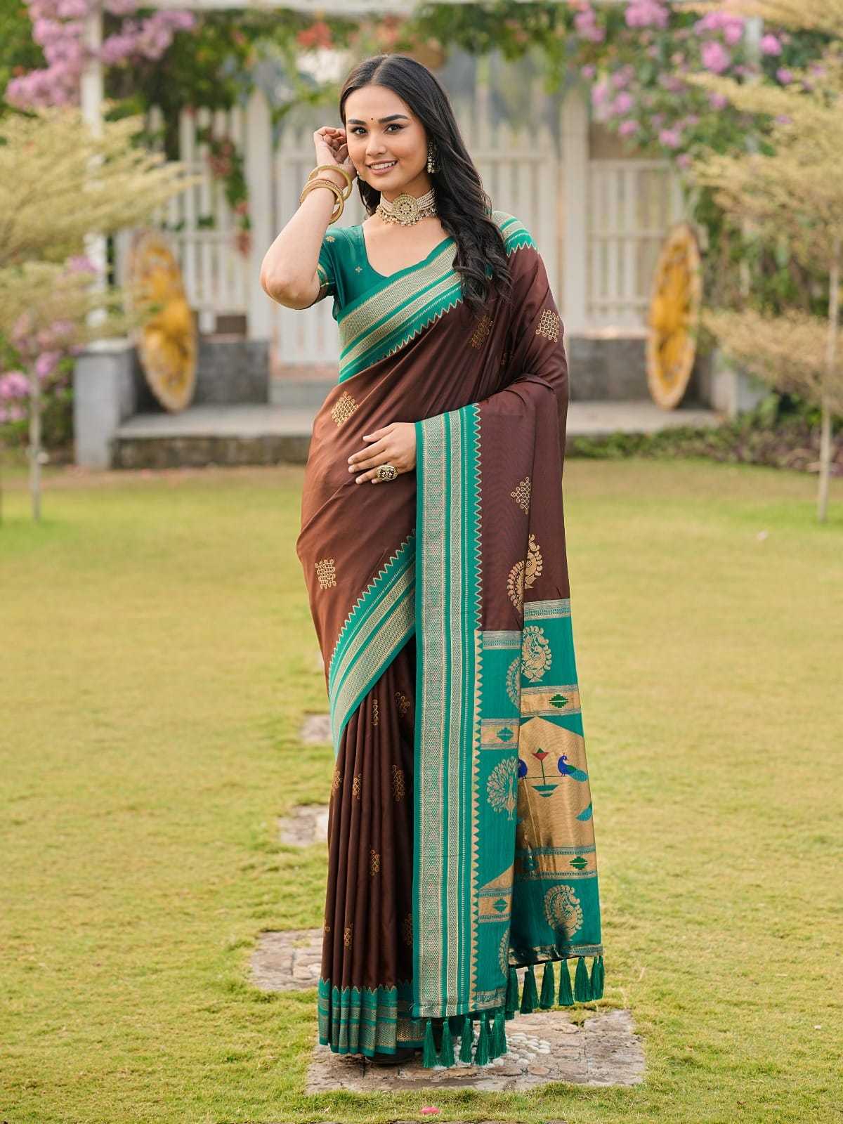 YNF Wholesale Paithani Silk Paithani Sarees KESH679 Kolam | Surat Manufacturer