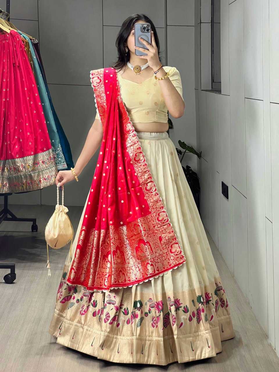 YNF Wholesale Paithani Silk Traditional Lehenga RIN119 Lotus | Surat Manufacturer