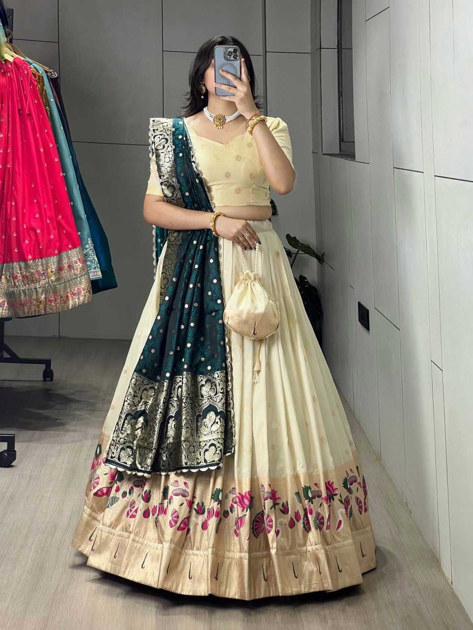 YNF Wholesale Paithani Silk Traditional Lehenga RIN119 Lotus | Surat Manufacturer