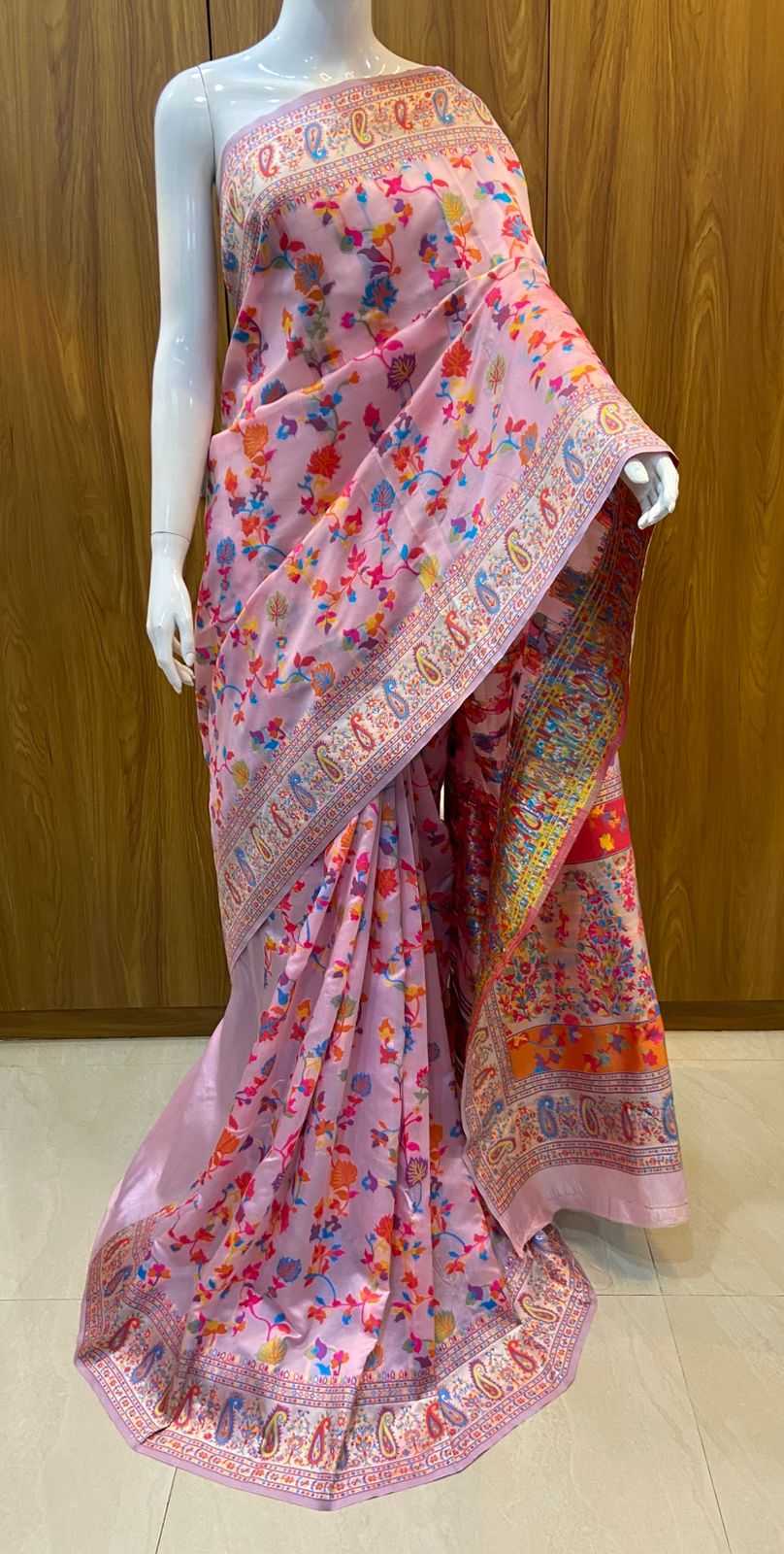 YNF Wholesale Pashmina Heavy Work Sarees KESH140 Nisha | Surat Manufacturer