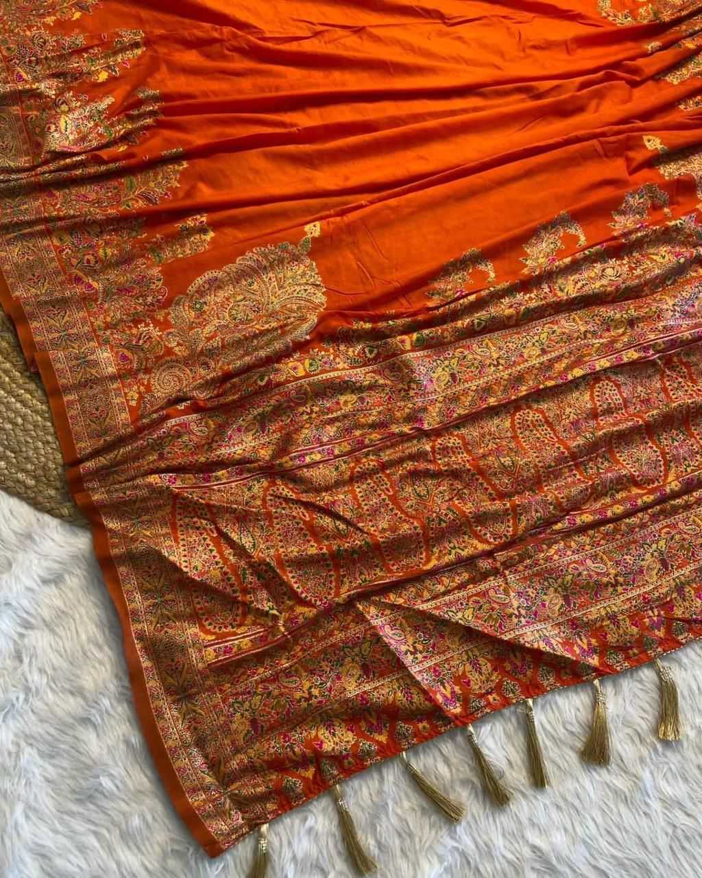 YNF Wholesale Pure Pashmina Fancy Sarees KESH484 111 | Surat Manufacturer