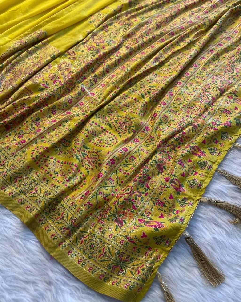 YNF Wholesale Pure Pashmina Fancy Sarees KESH484 111 | Surat Manufacturer