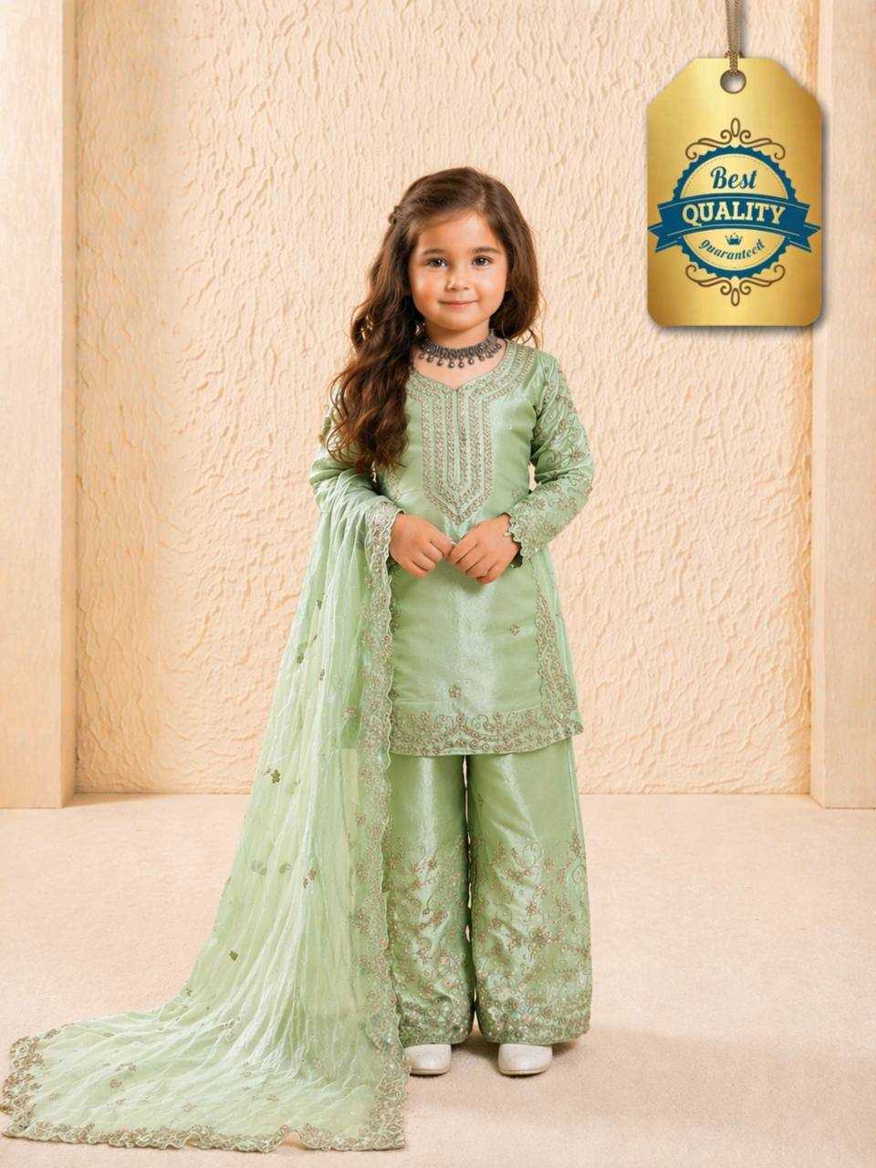 YNF Wholesale Pure Silk Kids Sharara RIN234 244 | Surat Manufacturer