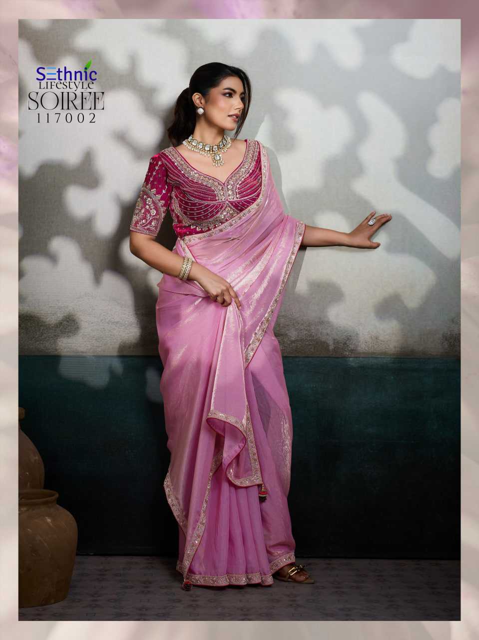 YNF Wholesale Satin Designer Sarees KESH113 Sethnic Lifestyle Soiree 117001-04 | Surat Manufacturer