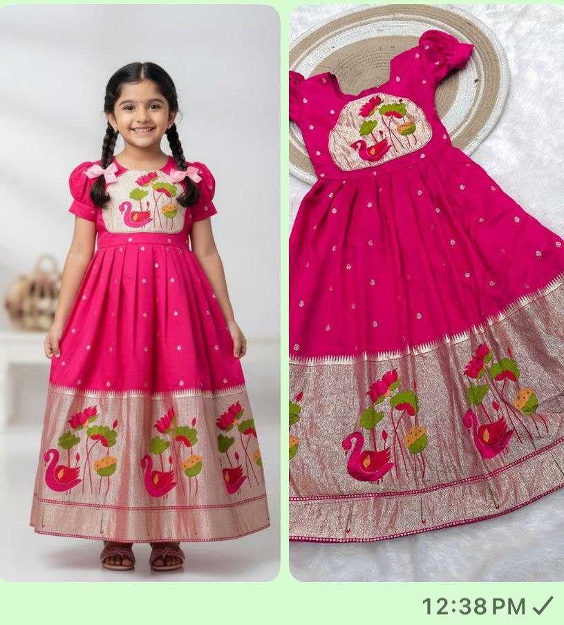 YNF Wholesale Tissue Silk Kids Designer Frock KESH703 zari | Surat Manufacturer