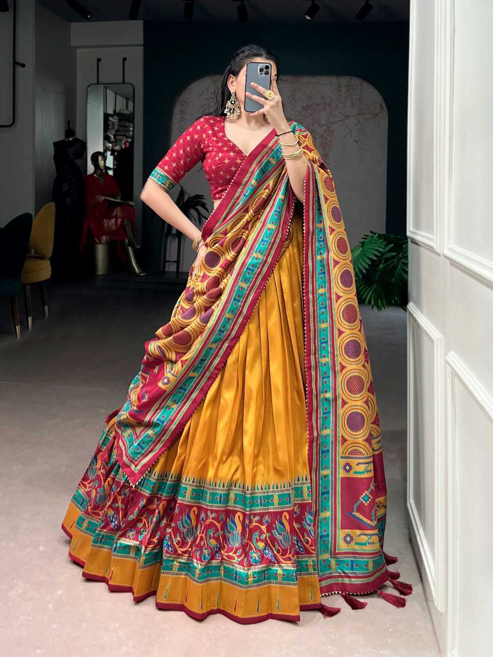 YNF Wholesale Tussar Silk Printed Lehenga KESH134 1255 | Surat Manufacturer