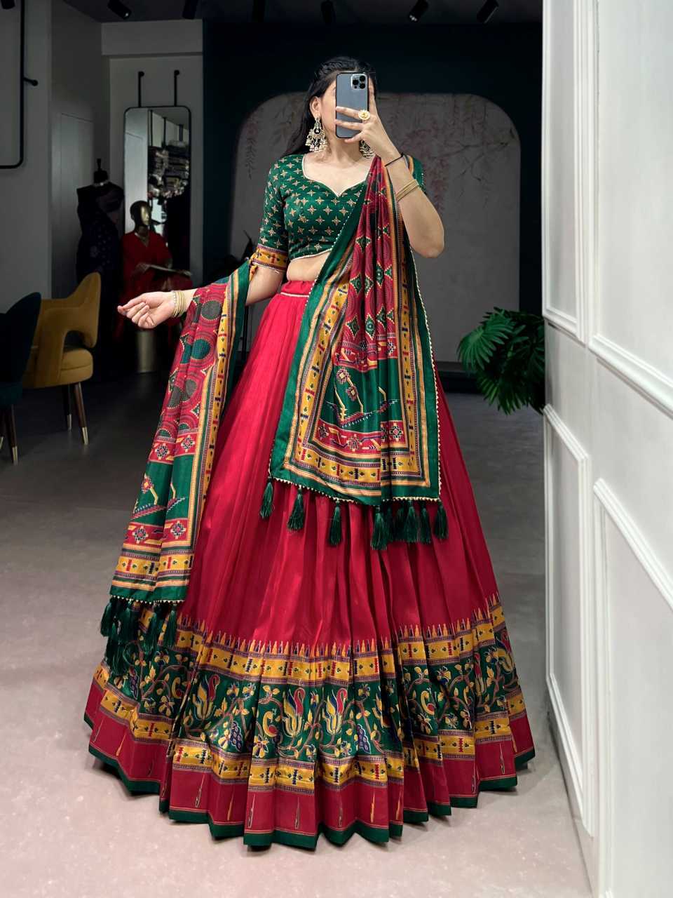 YNF Wholesale Tussar Silk Printed Lehenga KESH134 1255 | Surat Manufacturer
