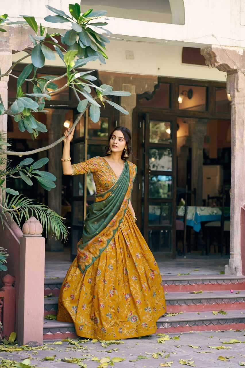 YNF Wholesale Tussar Silk Traditional Lehenga KESH134 SOWMYA-02 | Surat Manufacturer