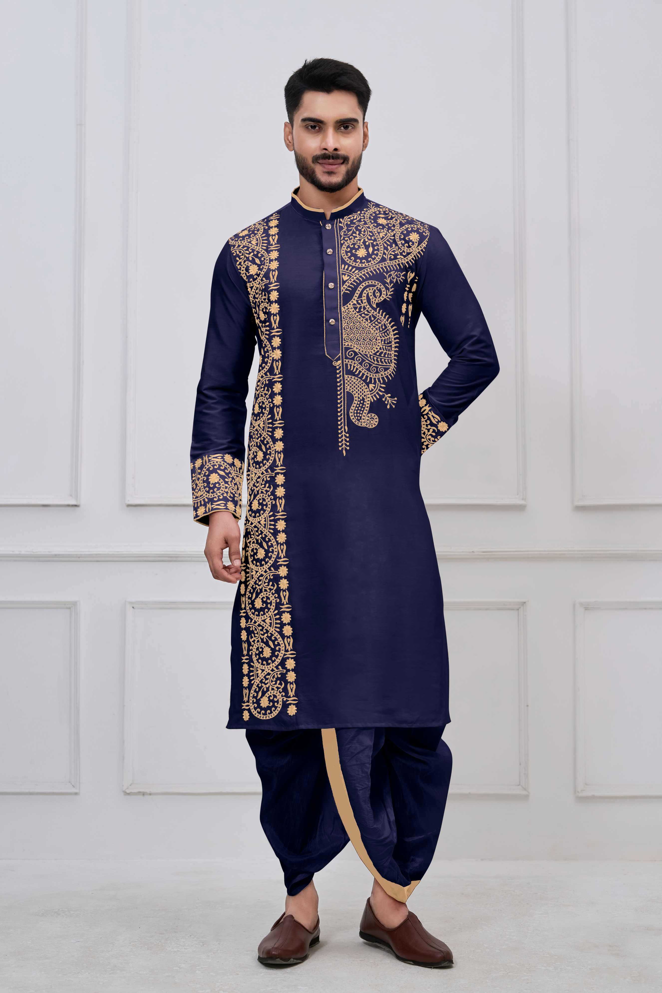YNF Wholesale Viscose Bengali Dhoti Kurta Pyjama RIN223 series-3695-to-3699 | Surat Manufacturer