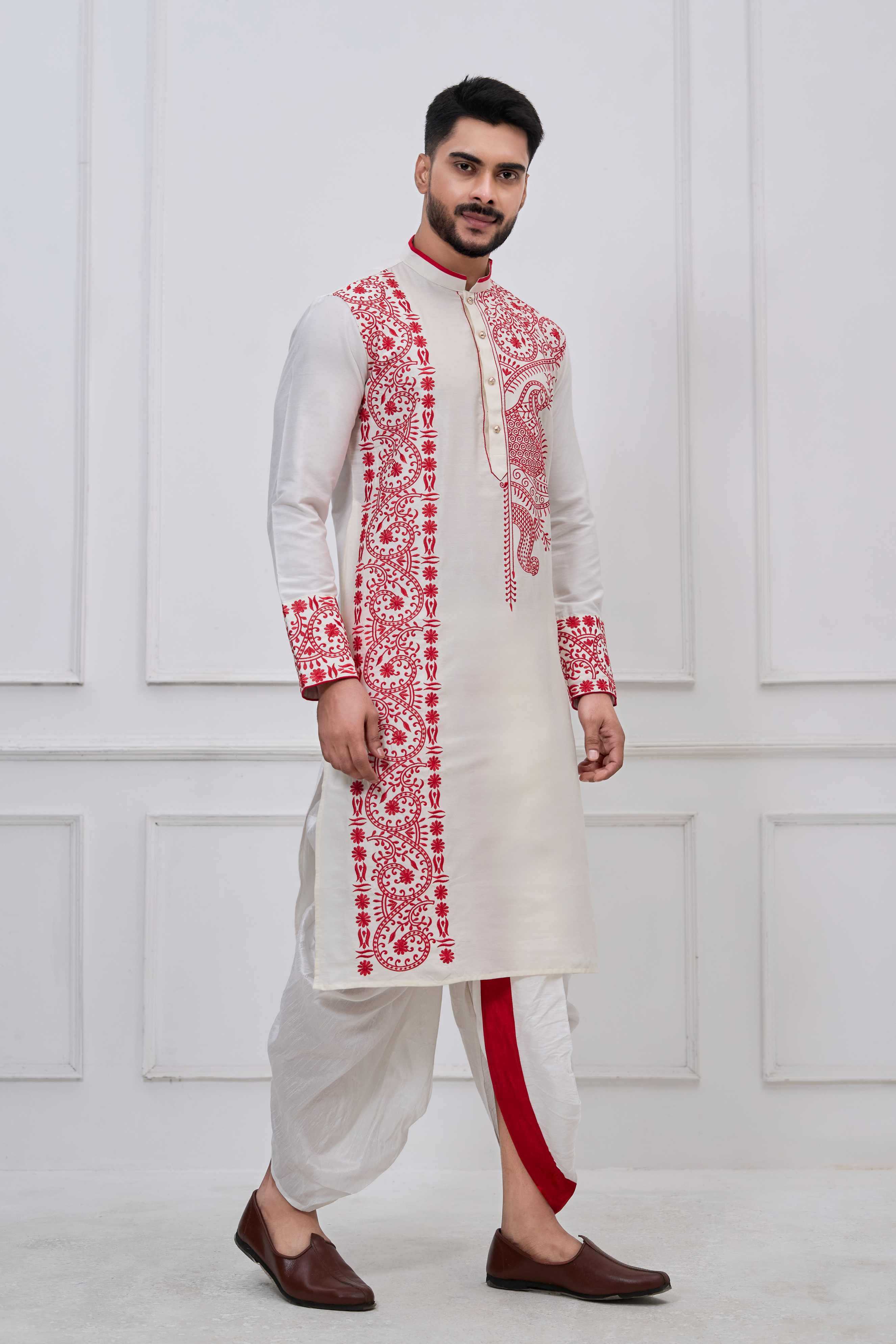 YNF Wholesale Viscose Bengali Dhoti Kurta Pyjama RIN223 series-3695-to-3699 | Surat Manufacturer