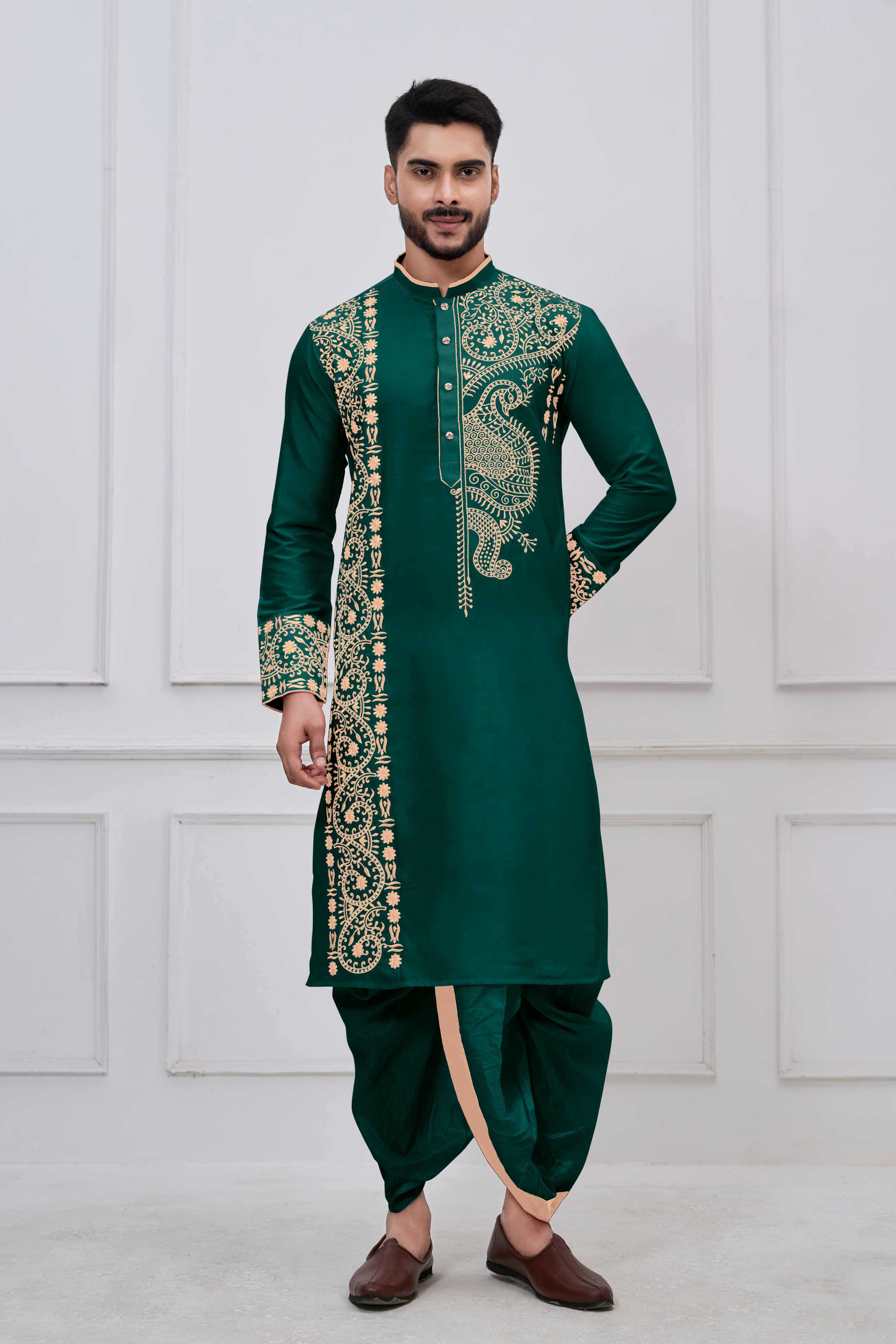 YNF Wholesale Viscose Bengali Dhoti Kurta Pyjama RIN223 series-3695-to-3699 | Surat Manufacturer
