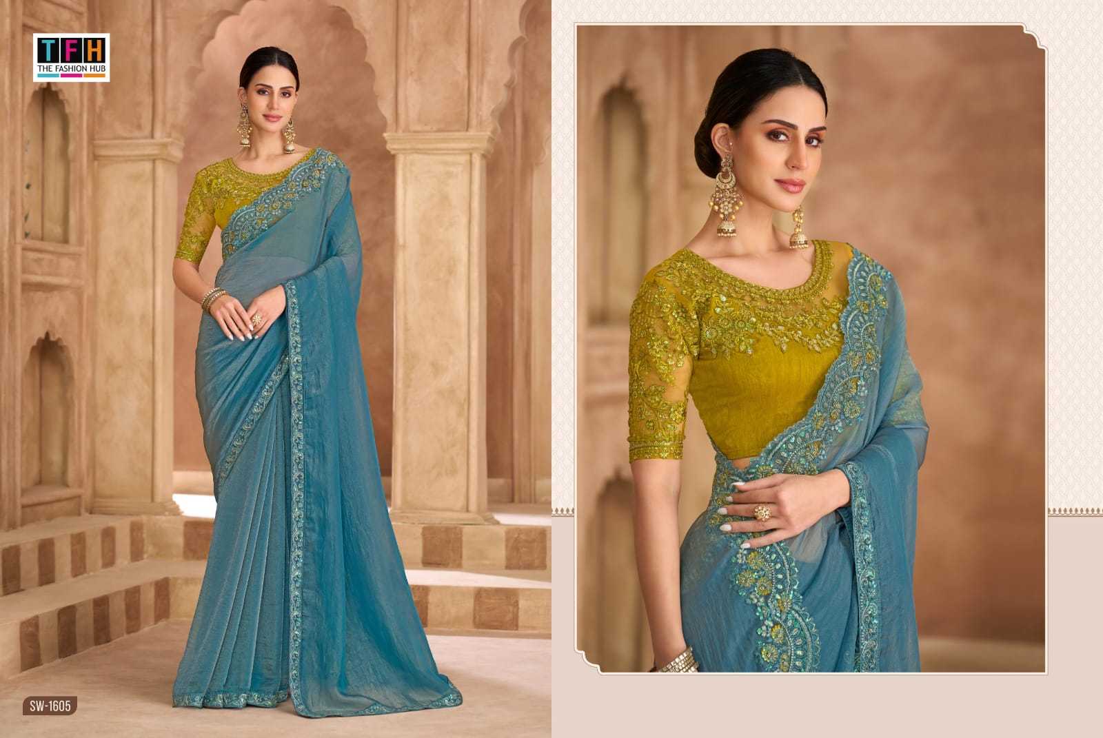 YNF Wholesale Georgette Fancy Sarees  | Surat Manufacturer
