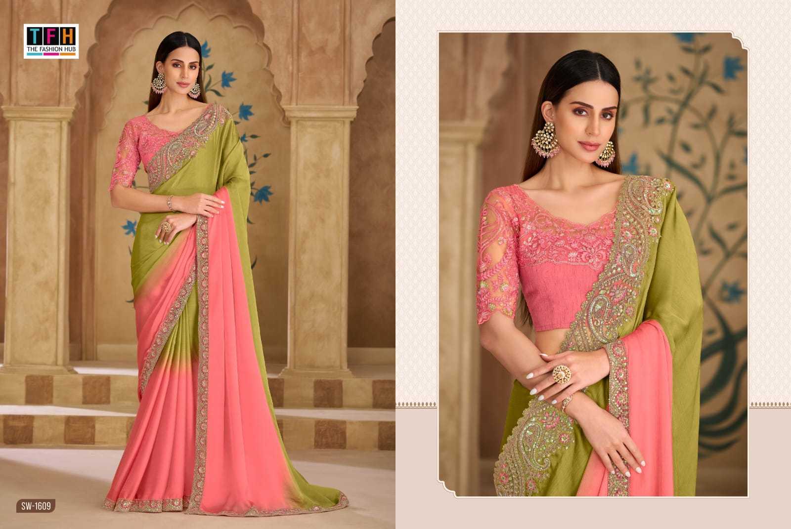 YNF Wholesale Georgette Fancy Sarees  | Surat Manufacturer