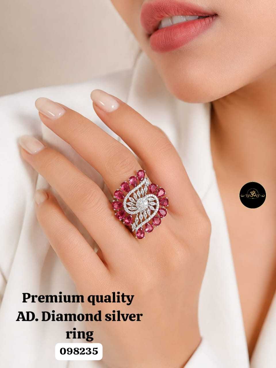 YNF Wholesale AD Diamond Diamond Rings  | Surat Manufacturer