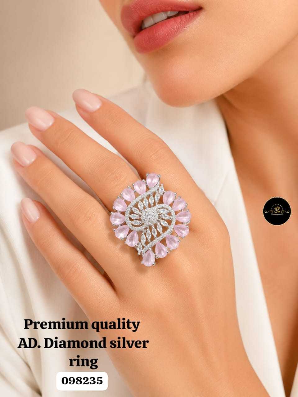 YNF Wholesale AD Diamond Diamond Rings  | Surat Manufacturer