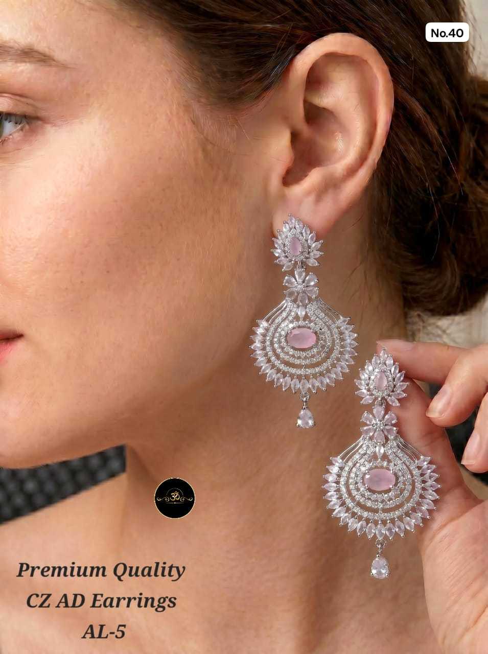 YNF Wholesale AD Diamond Fancy Earrings  | Surat Manufacturer