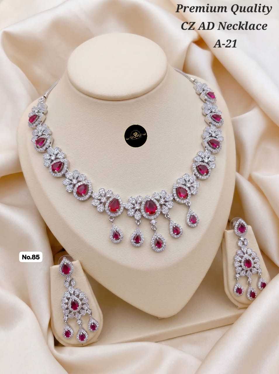 YNF Wholesale AD Diamond Fancy Mala Necklaces  | Surat Manufacturer