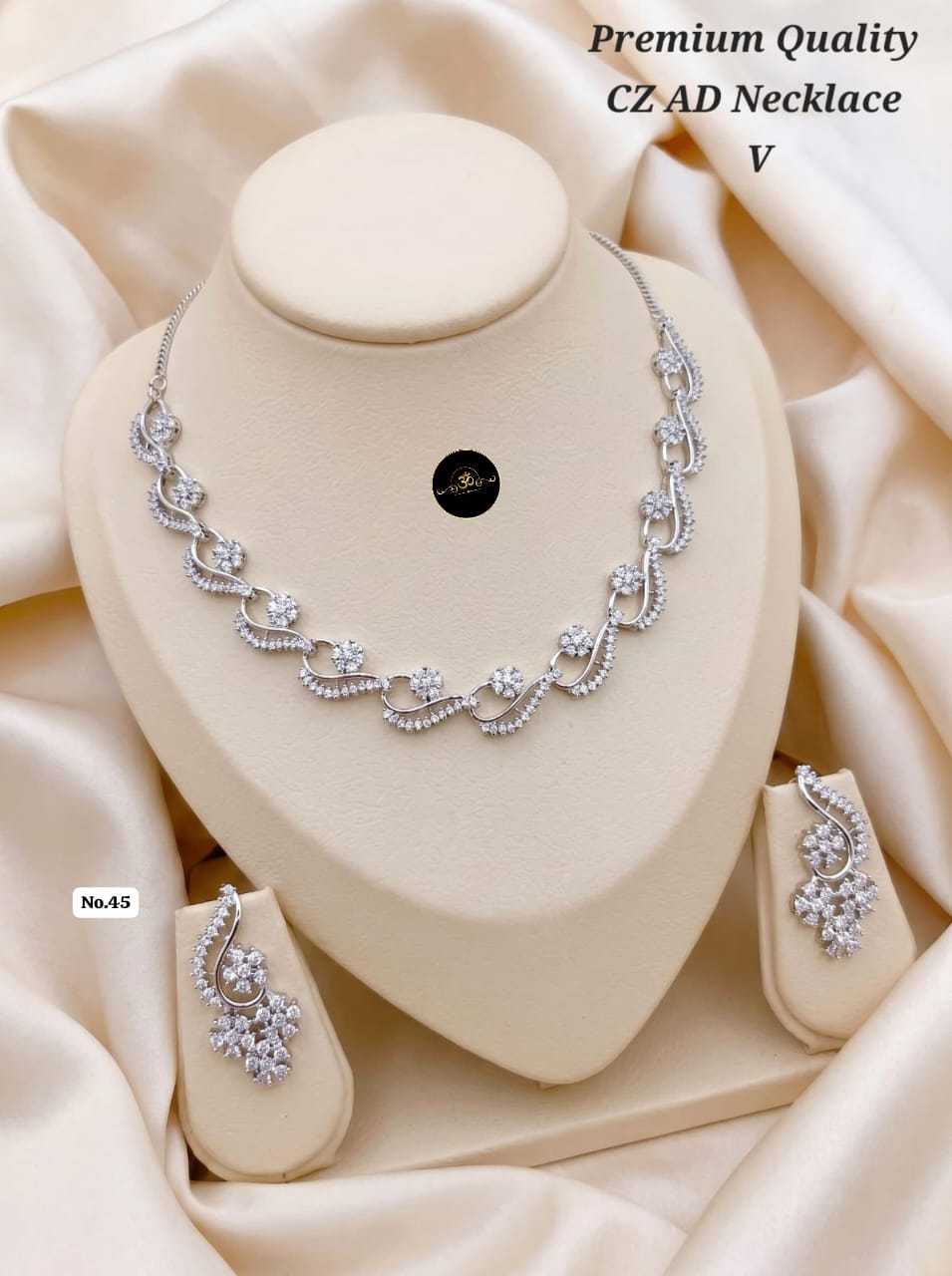 YNF Wholesale AD Diamond Fancy Mala Necklaces  | Surat Manufacturer
