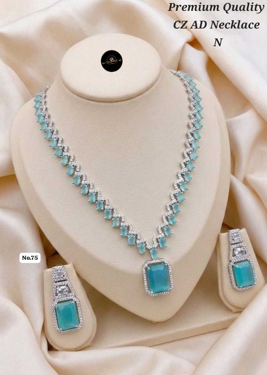 YNF Wholesale AD Diamond Necklaces Set  | Surat Manufacturer