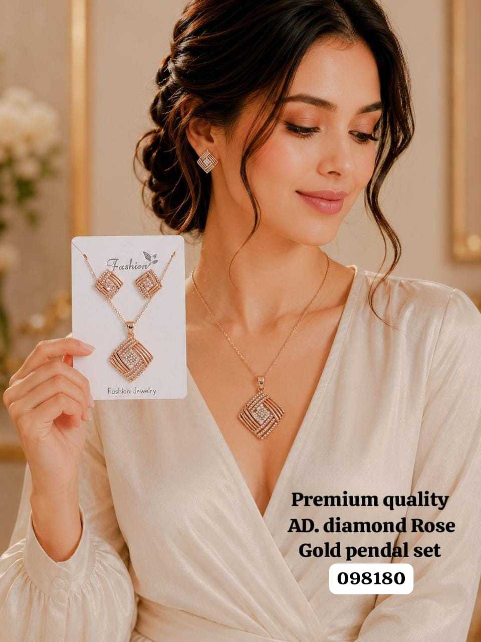 YNF Wholesale AD Diamond Pendant  | Surat Manufacturer