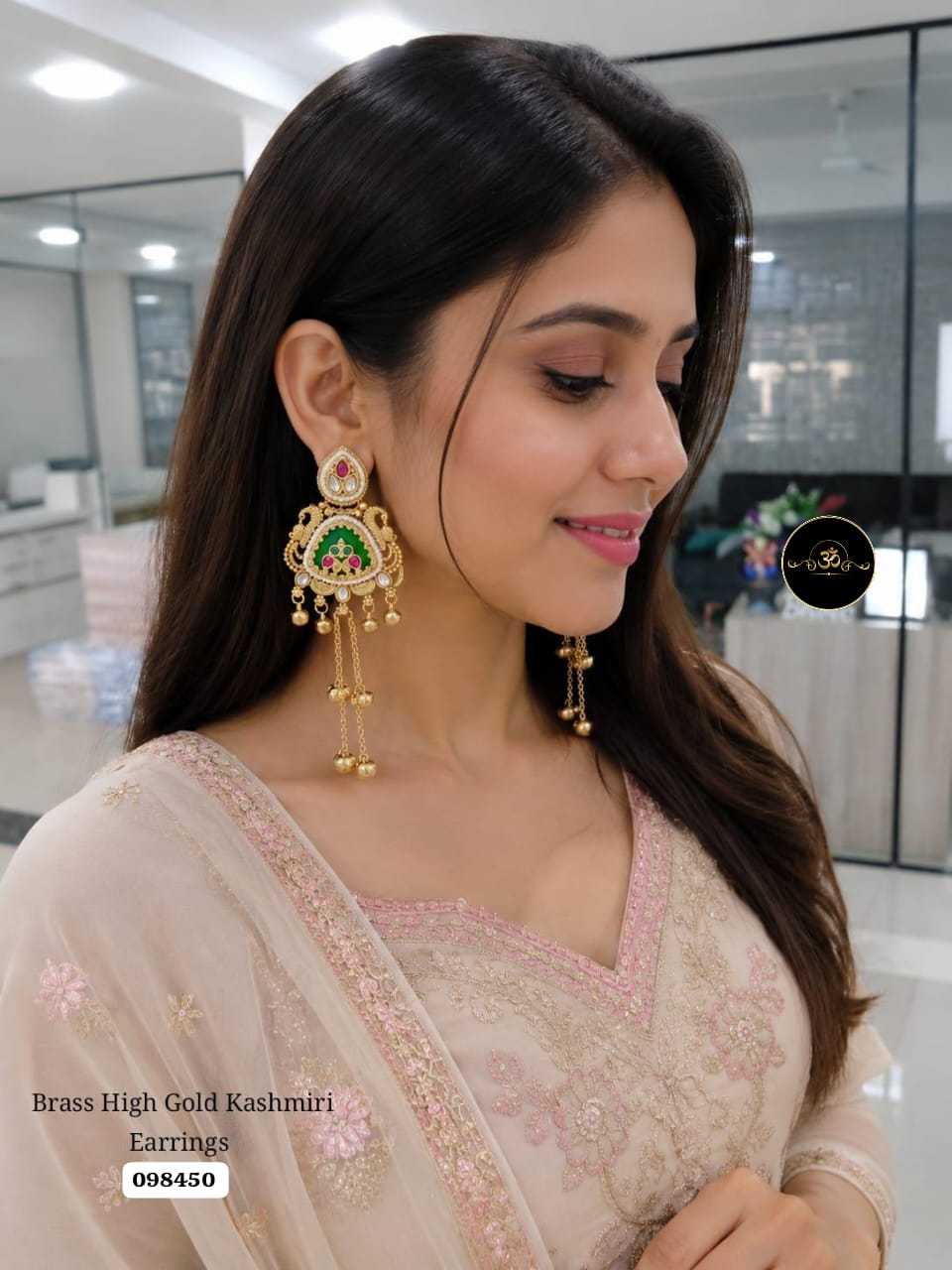 YNF Wholesale Brass Fancy Earrings  | Surat Manufacturer