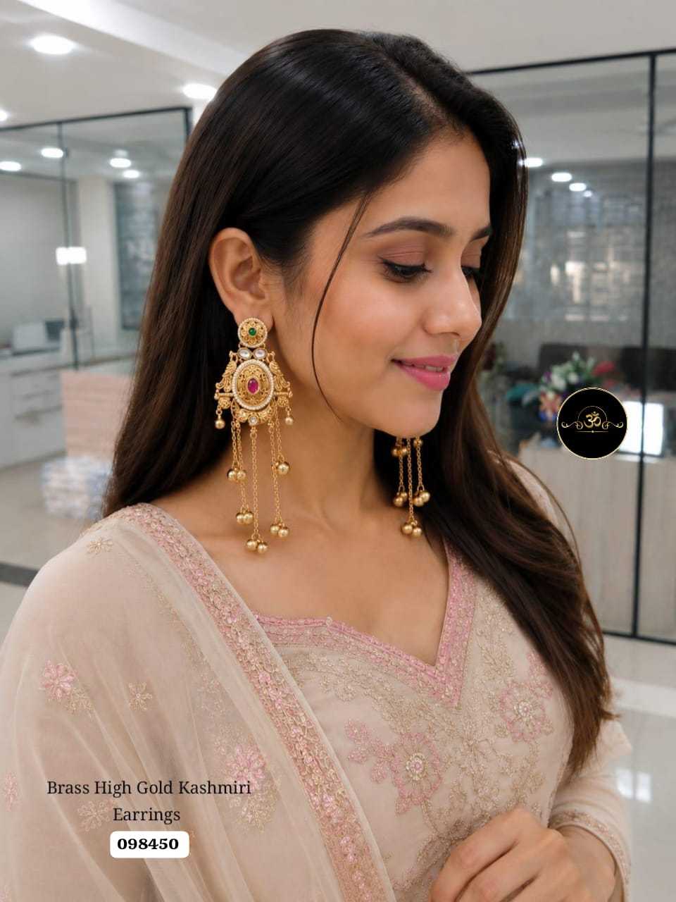 YNF Wholesale Brass Fancy Earrings  | Surat Manufacturer