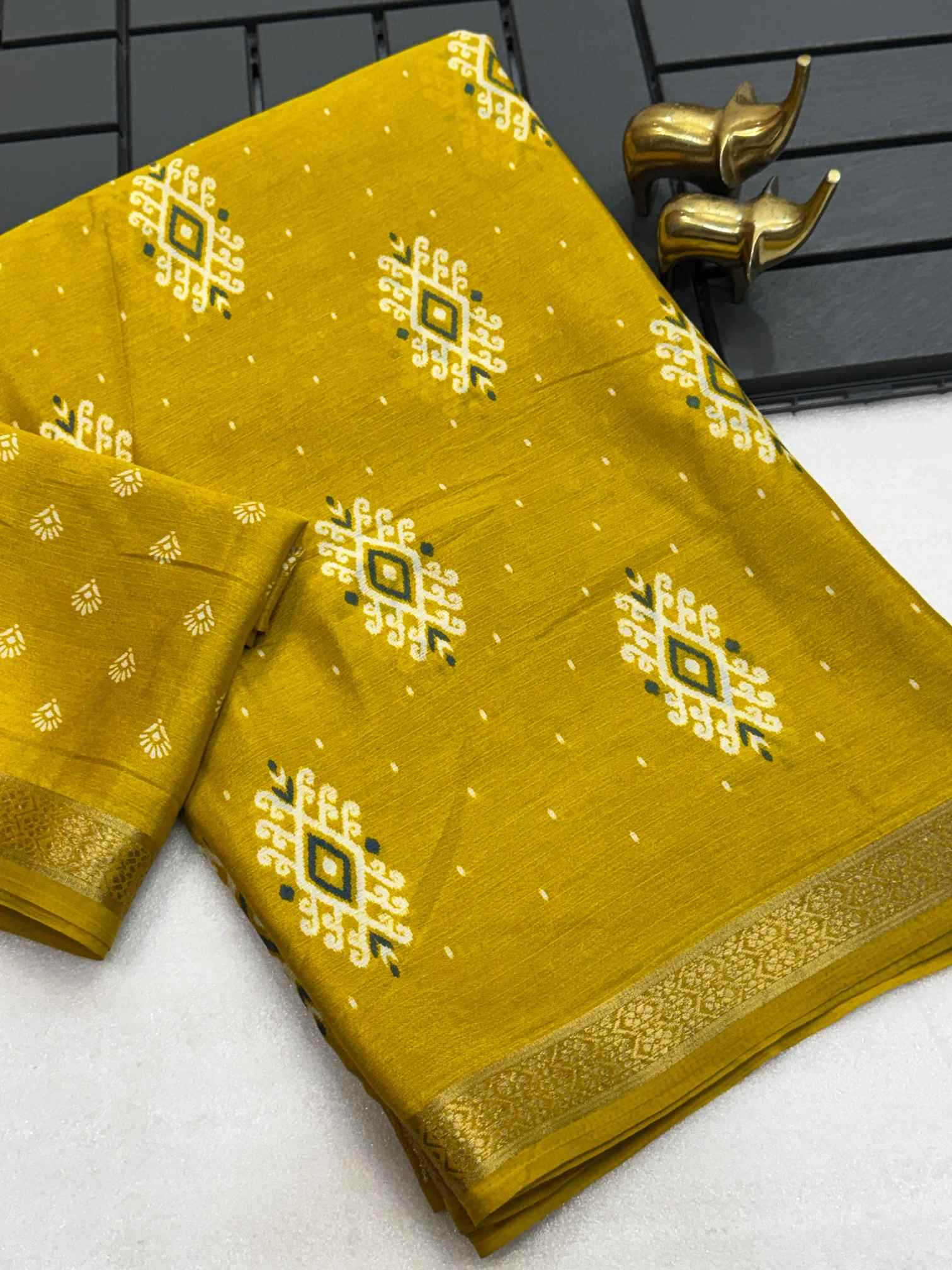 YNF Wholesale Chinon Silk Printed Silk Saree  | Surat Manufacturer