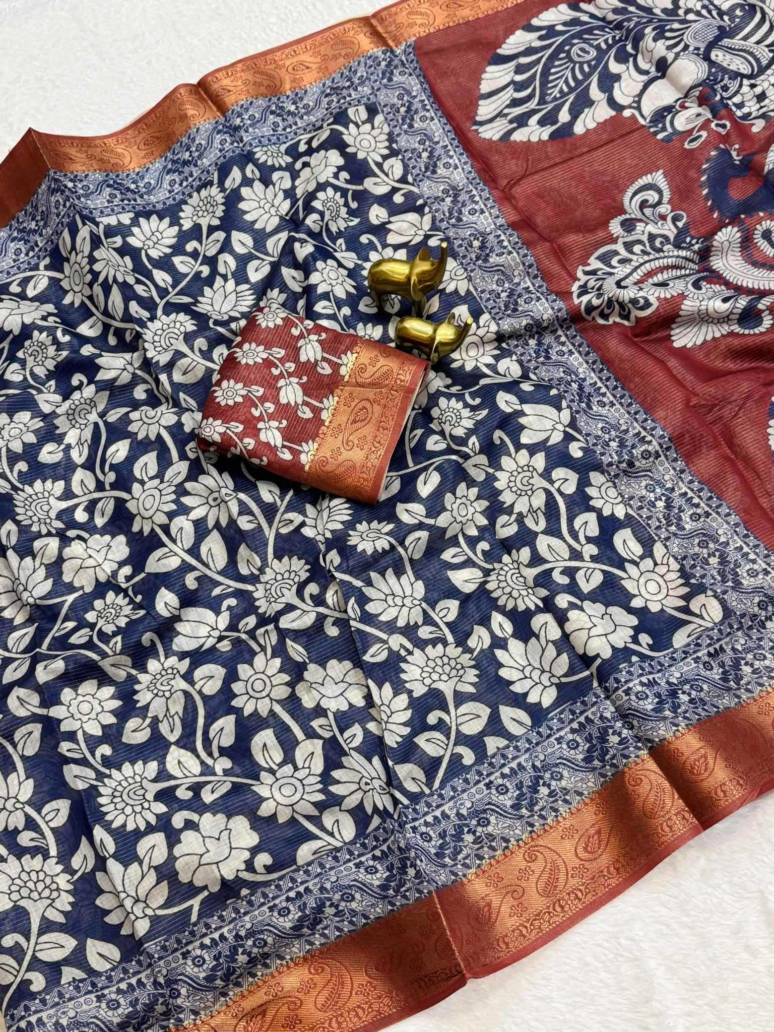 YNF Wholesale Cotton Kalamkari Sarees  | Surat Manufacturer