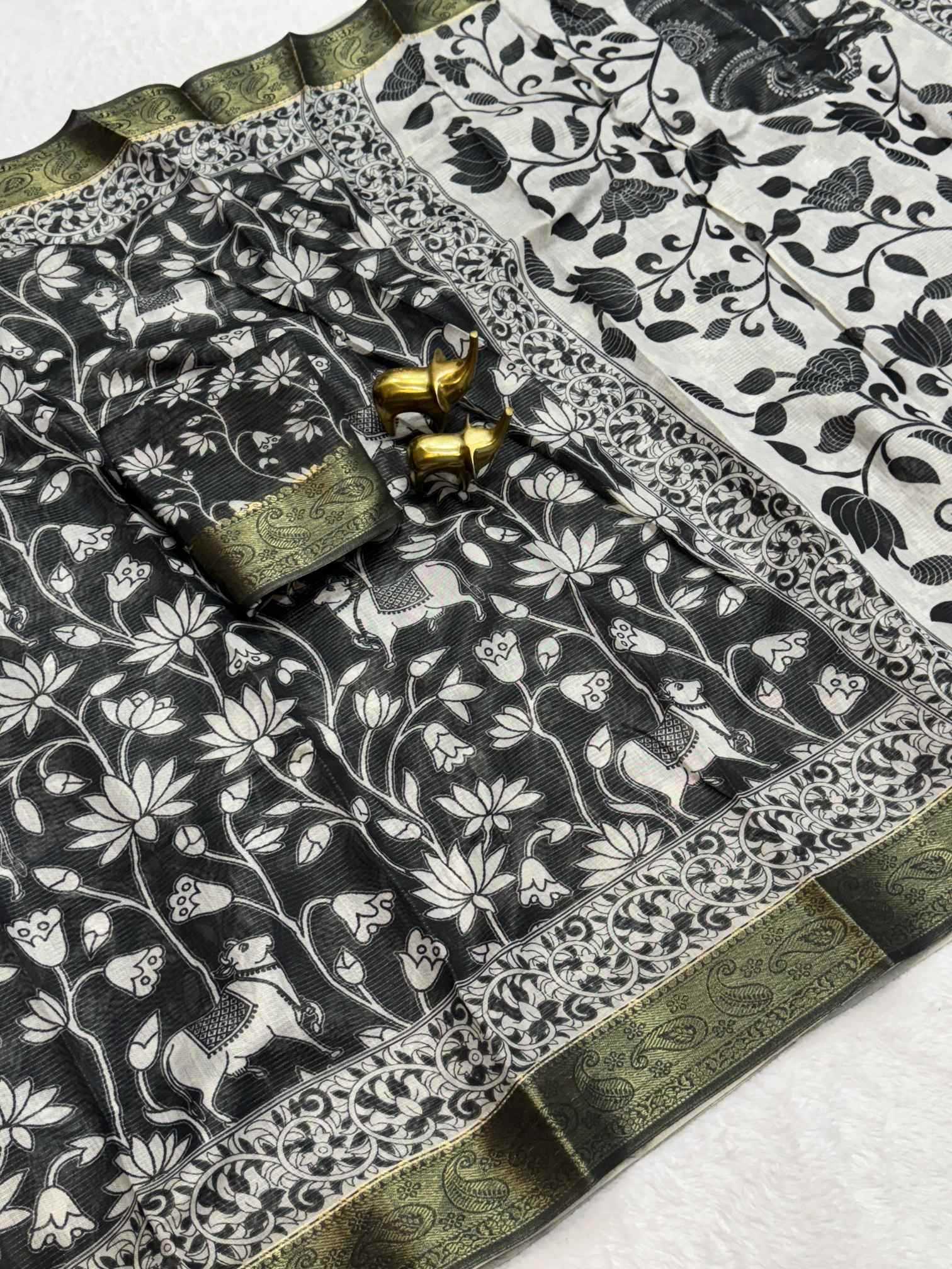 YNF Wholesale Cotton Kalamkari Sarees  | Surat Manufacturer