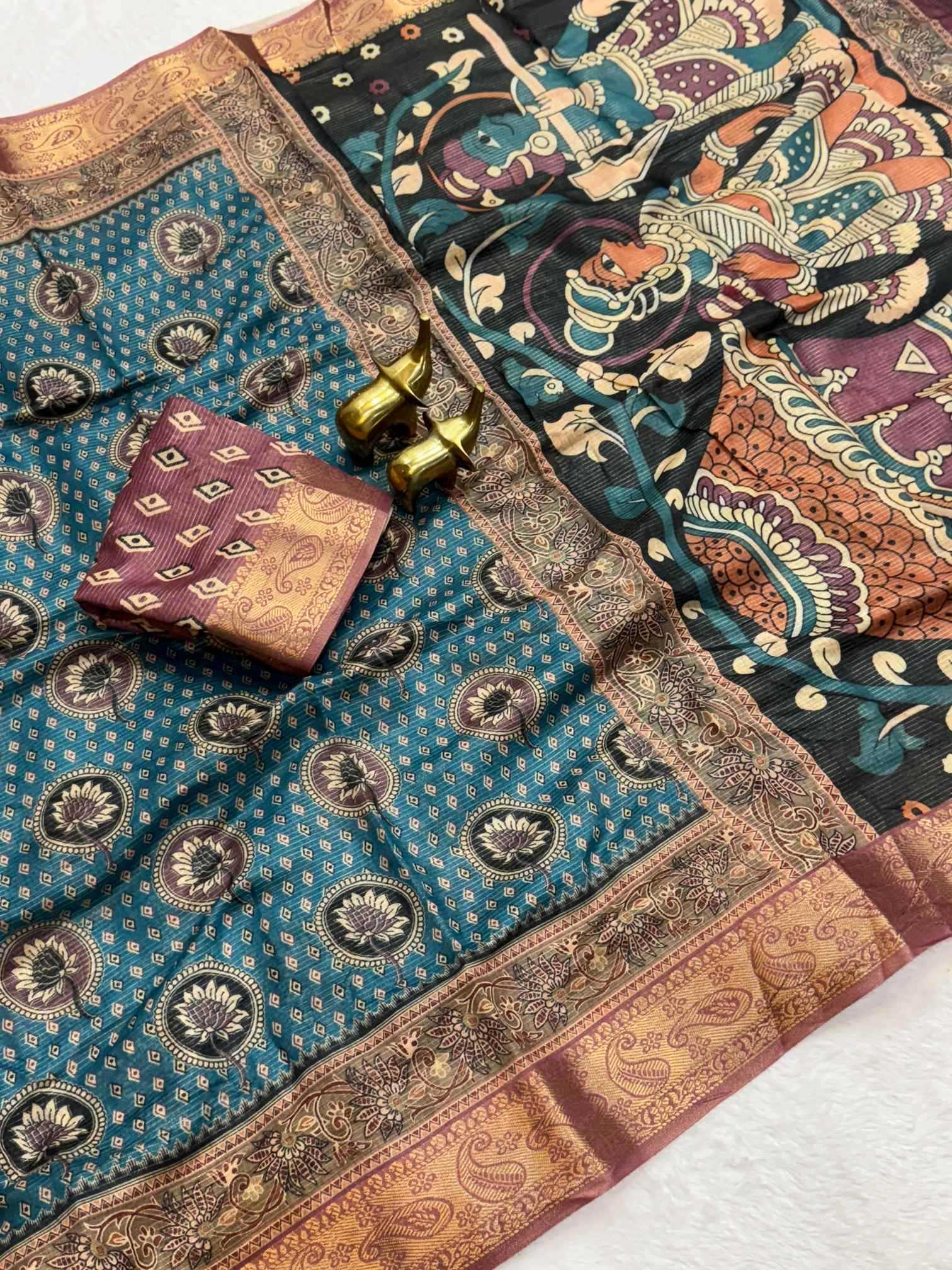YNF Wholesale Cotton Kalamkari Sarees  | Surat Manufacturer