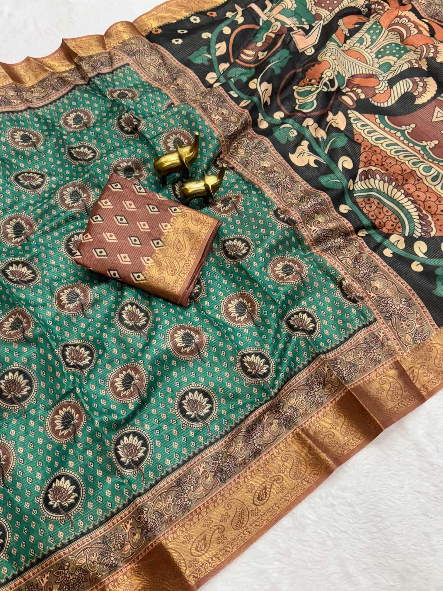 YNF Wholesale Cotton Kalamkari Sarees  | Surat Manufacturer